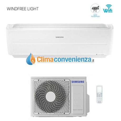 climatizzatore condizionatore samsung inverter serie windfree light 18000 btu ar18nswxcwkneu wi fi r 410 classe a__ new 2018