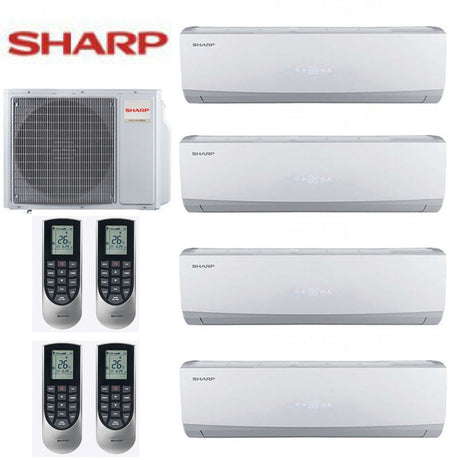 climatizzatore condizionatore sharp quadri split inverter serie smile curve ssr 12_12_12_12 con ae x4m36sr