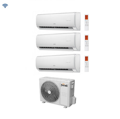 climatizzatore condizionatore trial split inverter ferroli giada m 9000_12000_12000 btu con 27 3 wi fi integrato alexa e google home 9_12_12 novita