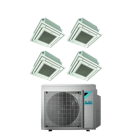 daikin condizionatore daikin bluevolution inverter quadri split a cassetta ffa a 99912 con 4mxm80a r 32 wi fi optional con griglia bianca inclusa 90009000900012000 garanzia italiana