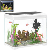 easycomfort easycomfort acquario per pesci rossi 17l con luci led pompa dacqua e sistema di filtraggio 35x21x31 cm bianco