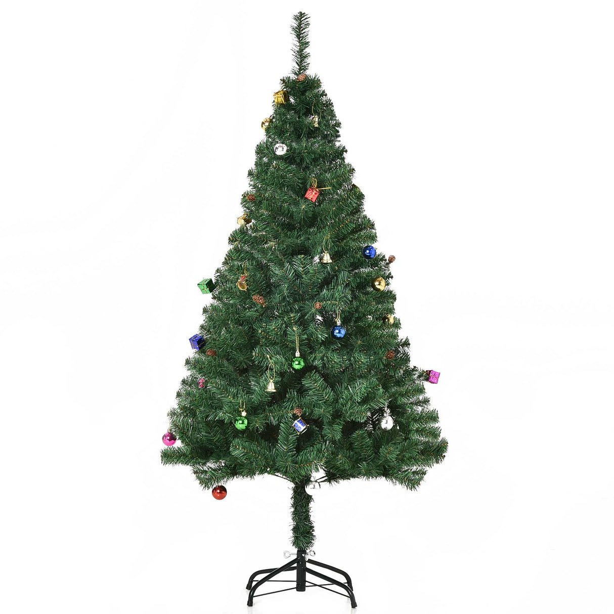 easycomfort easycomfort albero di natale 150cm con 420 rami in pvc ignifughi albero di natale con decorazioni e rami folti verde