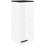easycomfort easycomfort armadietto bagno da parete con 3 ripiani e mensole regolabili 30x32x73 cm bianco