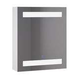 easycomfort easycomfort armadietto pensile da bagno con 1 anta specchio e luci a led 2 ripiani interni mdf bianco 60 x 50 x 15cm ean 8054144138923