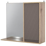 easycomfort easycomfort armadietto pensile per il bagno con mensola e 2 ripiani installazione a parete grigio e rovere 57 x 14 2 x 49 2cm ean 8054111842907