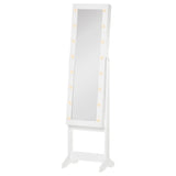 easycomfort easycomfort armadietto portagioie con specchio regolabile e luci led bianco caldo 36x30x136 cm