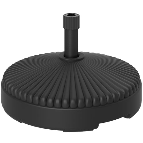 easycomfort easycomfort base per ombrellone 3 m max riempibile con acqua o sabbia in hdpe nero 55x30 cm