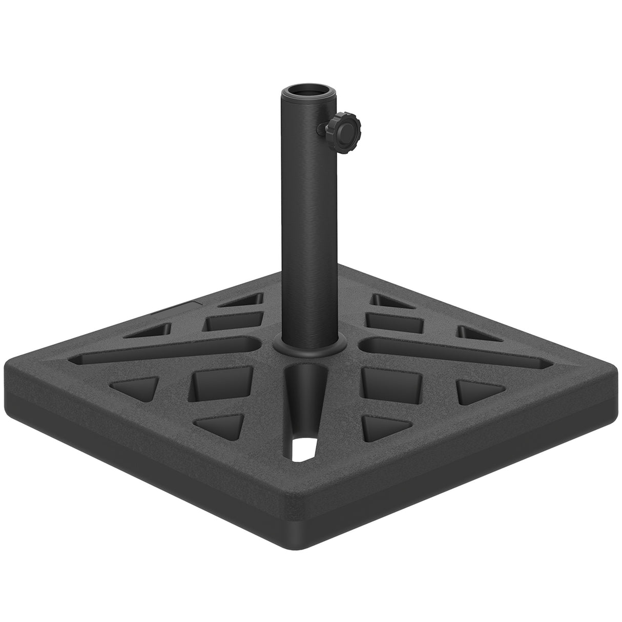 easycomfort easycomfort base per ombrellone da 15kg quadrata per ombrelloni max 2 2 m e pali da 323848 mm nero
