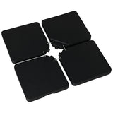 easycomfort easycomfort base per ombrellone da 4 pezzi riempibili con acqua o sabbia e ganci di connessione nero
