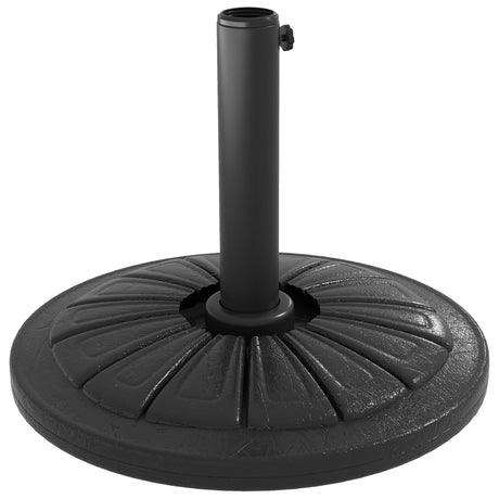 easycomfort easycomfort base per ombrellone rotonda 43cm da 13kg in cemento per pali da 38mm e 48mm nero