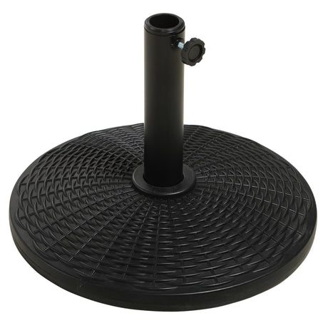 easycomfort easycomfort base per ombrellone rotonda effetto rattan da 12 5kg supporto per pali da 38mm e 48mm 44 5 cm nero