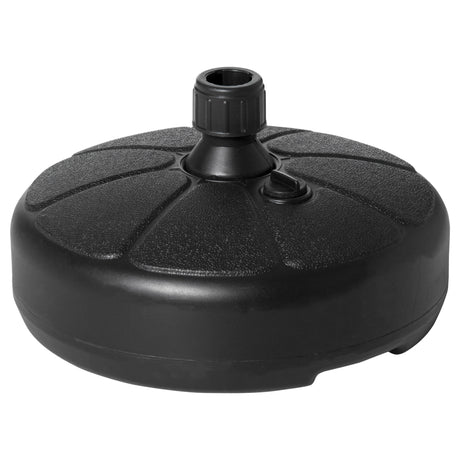 easycomfort easycomfort base per ombrellone rotonda in plastica riempibile con acqua e sabbia per pali da 38 mm 38 cm nero