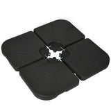 easycomfort easycomfort base per ombrellone set 4 pezzi in hdpe riempibile con acqua o sabbia 104x104x7 5 cm nera