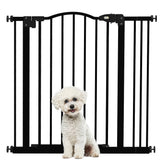 easycomfort easycomfort cancelletto per cani estensibile con 2 blocchi e chiusura automatica in metallo e plastica 74 87x78 cm nero