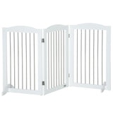 easycomfort easycomfort cancellino per cani pieghevole a 3 pannelli in legno e acciaio 154x30x80 cm bianco