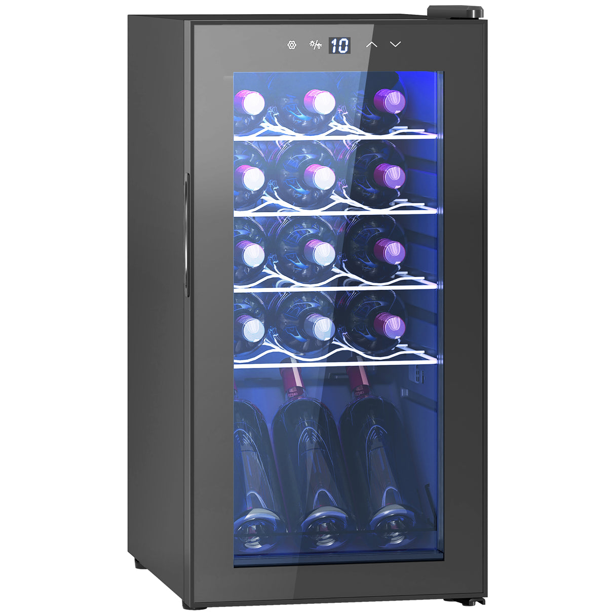 easycomfort easycomfort cantinetta vino frigo per 15 bottiglie capacita 44l con controllo temperatura e ripiani regolabili nero