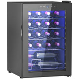easycomfort easycomfort cantinetta vino refrigerata per 20 bottiglie capacita 53l porta in vetro anti uv e ripiani regolabili nero
