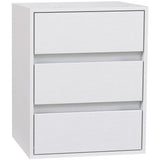 easycomfort easycomfort cassettiera 3 cassetti moderna in legno bianco 40x30x50 5 cm