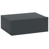 easycomfort easycomfort comodino sospeso moderno con cassetto in legno 40x30x15 cm nero