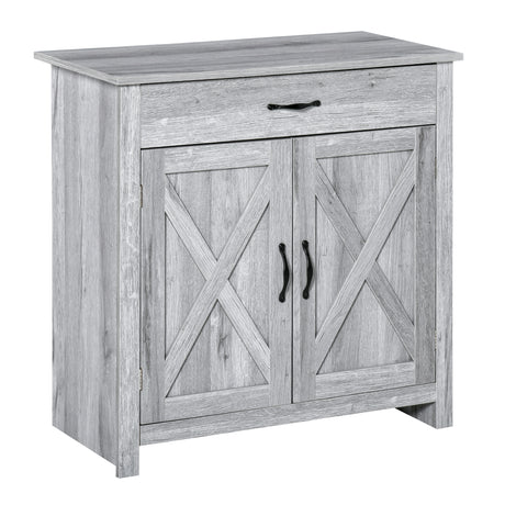 easycomfort easycomfort credenza cucina country con armadietto a 2 ante e cassetto 80x39 7x80cm grigio