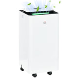 easycomfort easycomfort deumidificatore da 12l in abs con 5 modalita 2 velocita e timer da 24h 25x25x50 5 cm bianco e nero