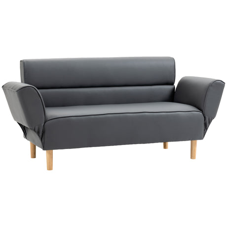 easycomfort easycomfort divano 2 posti convertibile in divano letto singolo con braccioli regolabili 164x71x75cm