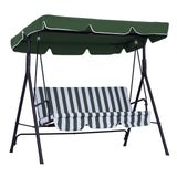 easycomfort easycomfort dondolo da giardino a 3 posti con tettuccio inclinabile e cuscini 172x110x153 cm verde