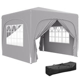 easycomfort easycomfort gazebo da giardino 3x3m pieghevole con altezza regolabile protezione upf50 e borsa grigio chiaro