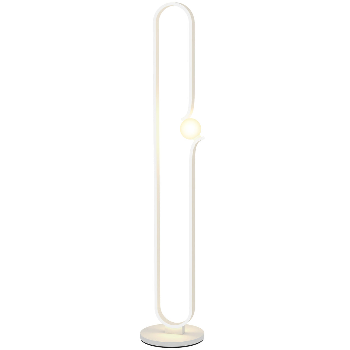 easycomfort easycomfort lampada da terra a led a forma di nota musicale con luminosita regolabile e pedale 28x28x145 cm bianco
