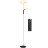 easycomfort easycomfort lampada da terra con 2 punti luce regolabile a 4 livelli temperatura 2700k 6500k e telecomando nero