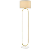 easycomfort easycomfort lampada da terra moderna con paralume in tessuto doppio tubo metallico e interruttore a pedale oro
