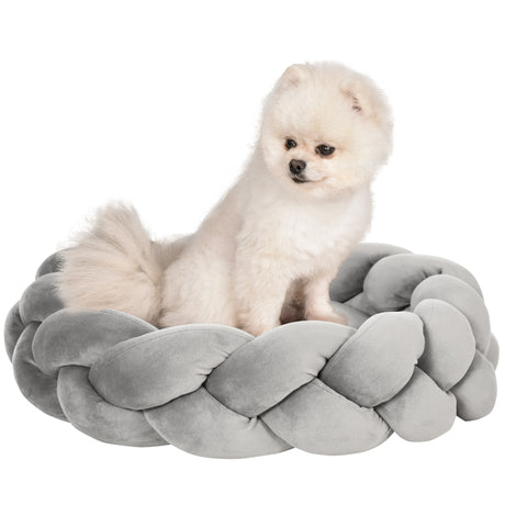 easycomfort easycomfort letto per cani e gatti da interni imbottito e lavabile con cuscino separato 55x14cm grigio