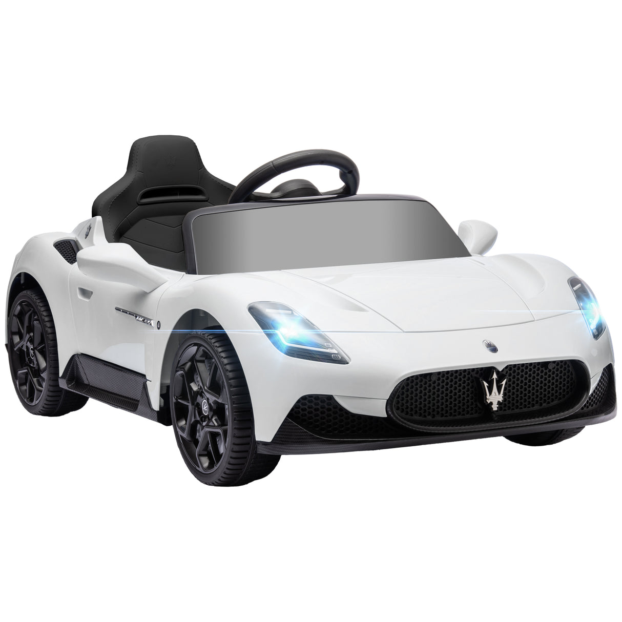 easycomfort easycomfort macchina per bambini 3 6 anni con guida manuale e musica integrata auto maserati mc20 con telecomando e led 3 5 kmh bianco