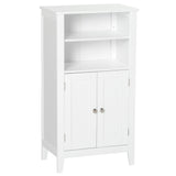 easycomfort easycomfort mobile bagno con mensole regolabili e armadietto 2 ante mobiletto bagno multiuso in legno bianco 50x30x93cm