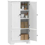 easycomfort easycomfort mobile credenza da cucina a 4 ante con 2 armadietti e ripiano regolabile 58 2x30x123 cm bianco