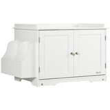 easycomfort easycomfort mobile lettiera per gatti a 2 ante con divisorio interno regolabile 86x48x52 cm bianco