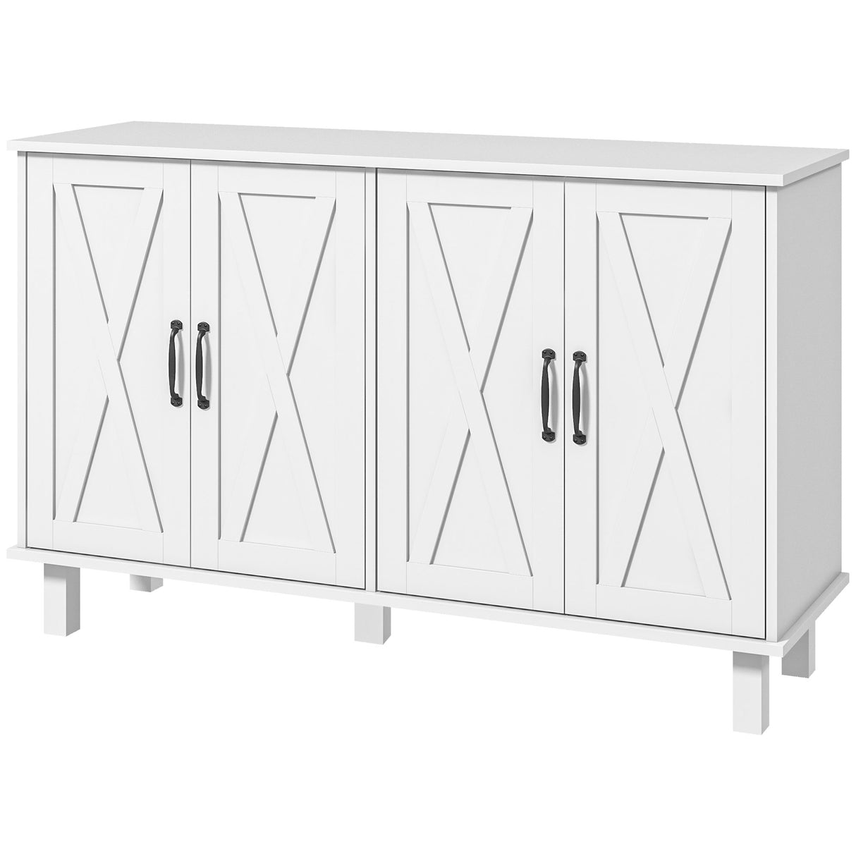 easycomfort easycomfort mobile multiuso in mdf a 4 livelli con 2 ripiani regolabili e 5 gambe 120x37x75 cm bianco
