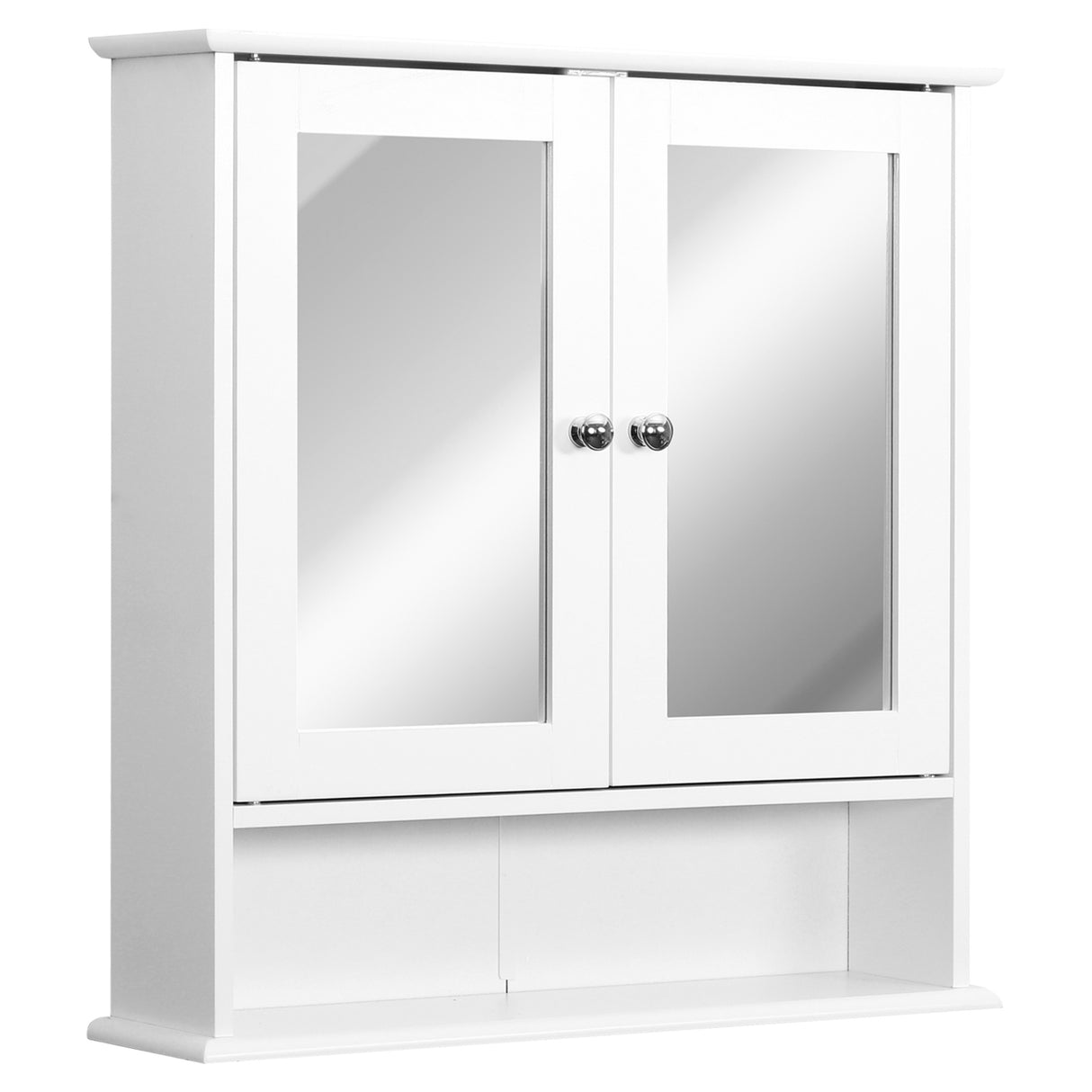 easycomfort easycomfort mobiletto armadietto a muro con specchio da bagno cucina in mdf 56 x 13 x 58cm bianco ean 8054111840576