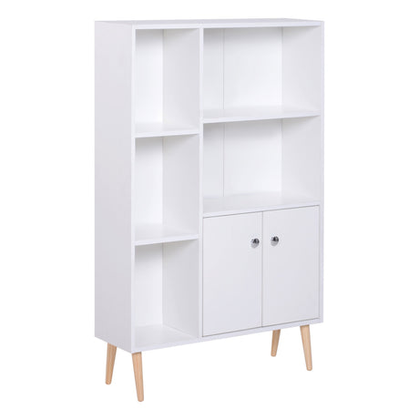 easycomfort easycomfort mobiletto libreria con piedini in legno di pino bianco 80x23 5x123cm ean 8054144130347