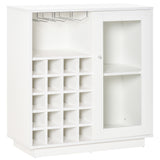easycomfort easycomfort mobiletto portabottiglie vini con porta calici e armadietto capacita 20 bottiglie 80x36x85 cm bianco