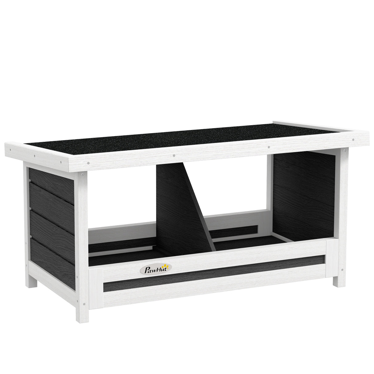 easycomfort easycomfort nido per galline a 2 aree con base rialzata e tetto in legno e bitume 66x37x34 cm grigio bianco e nero