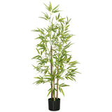 easycomfort easycomfort pianta artificiale di bambu alta 120cm da interno con vaso incluso