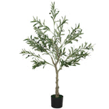 easycomfort easycomfort pianta artificiale di olivo alta 120 cm albero finto con 450 foglie e 20 olive vaso incluso