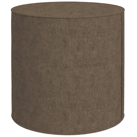 easycomfort easycomfort poggiapiedi 2 in 1 con rivestimento rimovibile in tessuto effetto lino 41x41 cm marrone