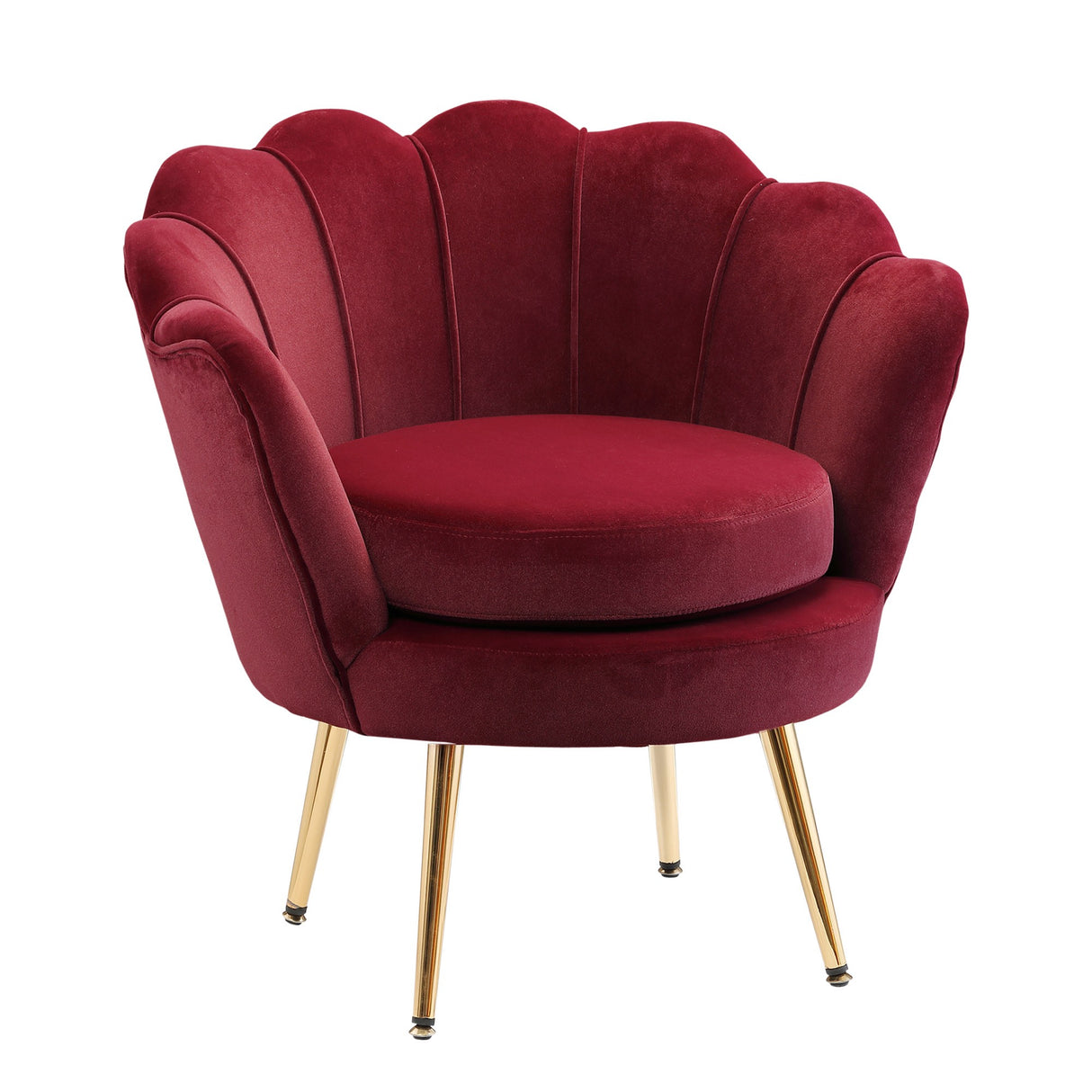 easycomfort easycomfort poltrona a conchiglia poltroncina vintage poltroncina da camera e salotto design elegante con schienale alto 76x67x74cm rosso scuro