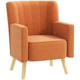 easycomfort easycomfort poltrona darredo moderna con schienale inclinato in tessuto effetto velluto 70x76x92 cm marrone