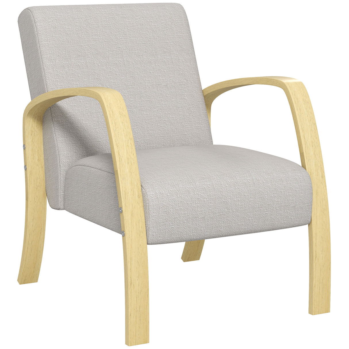 easycomfort easycomfort poltrona moderna stile scandinavo imbottita in tessuto e legno di betulla grigio