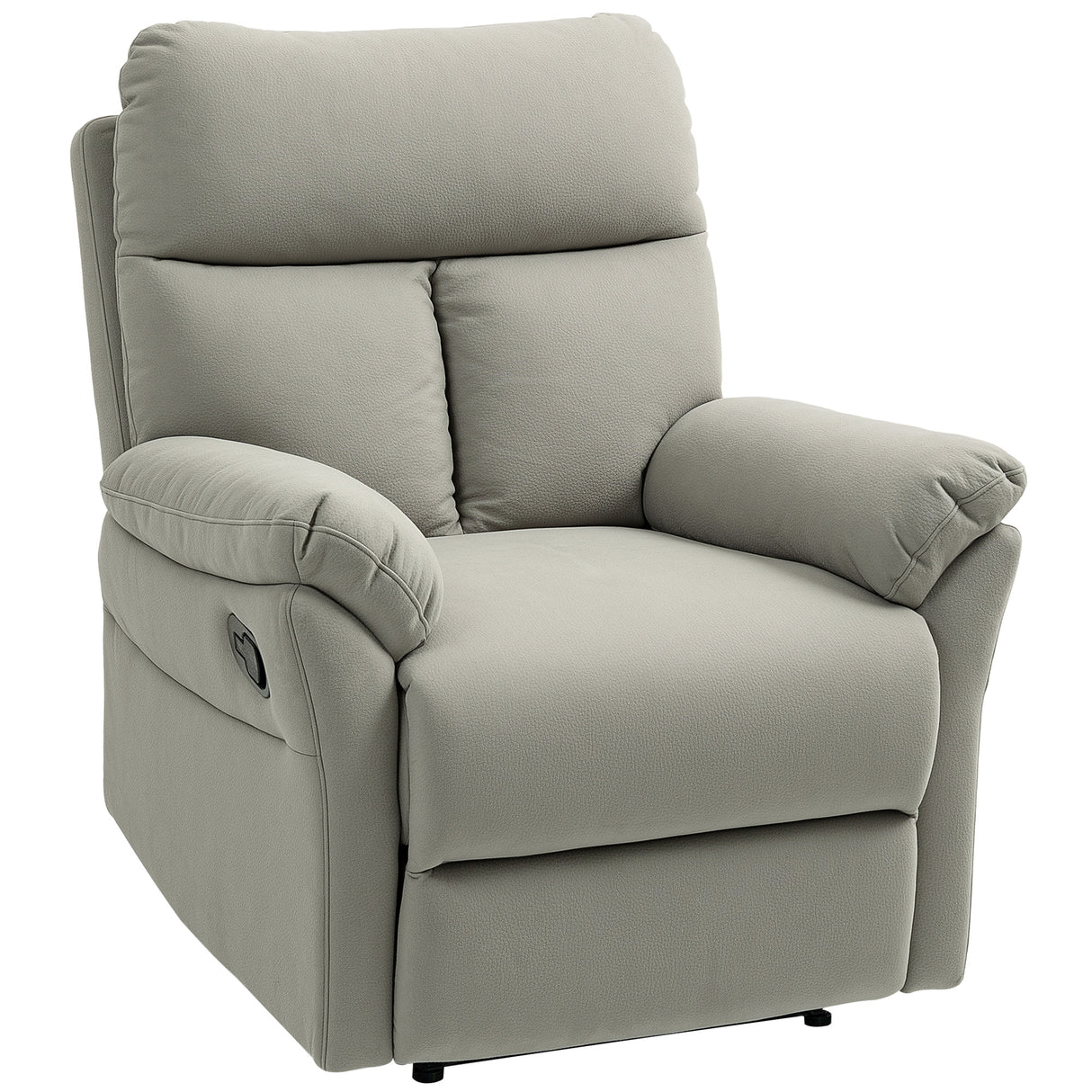 easycomfort easycomfort poltrona reclinabile 140 con poggiapiedi in microfibra schiuma e metallo 84x91x102 cm grigio
