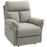 easycomfort easycomfort poltrona reclinabile 140 con poggiapiedi in microfibra schiuma e metallo 84x91x102 cm grigio