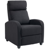 easycomfort easycomfort poltrona reclinabile con poggiapiedi e braccioli in tessuto effetto lino e metallo 69 2x88 3x101 cm nero